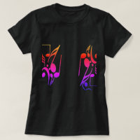 Camiseta de música de chapa colorida