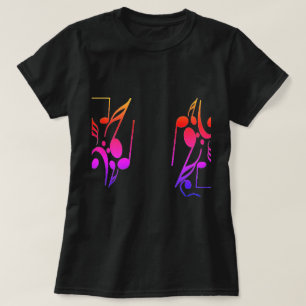 Camiseta de música de chapa colorida