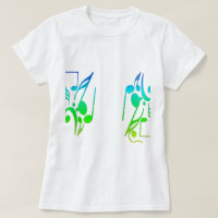 Camiseta de música de chapa colorida
