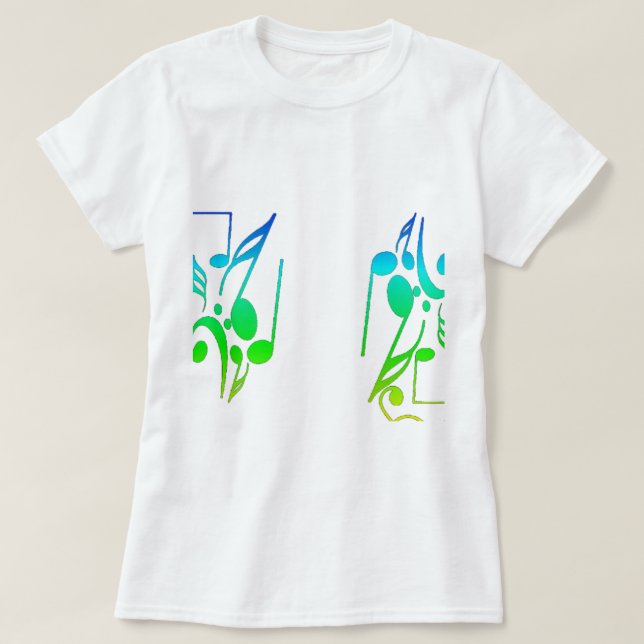 Camiseta de música de chapa colorida (Diseño del anverso)