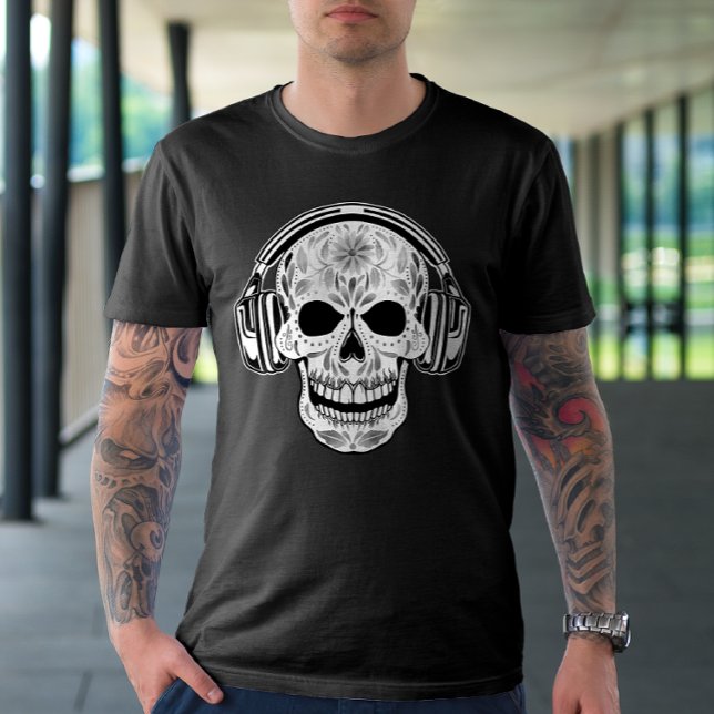 Camiseta de música para audífonos Skull (Subido por el creador)