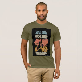 Camiseta de músico con sonido de guitarra retro