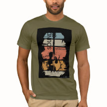 Camiseta de músico con sonido de guitarra retro