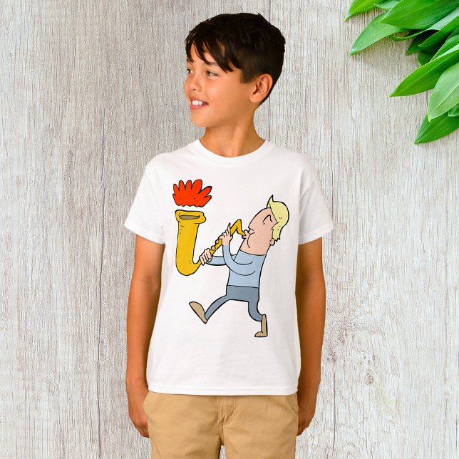 Camiseta de músico tocando un saxofón (Subido por el creador)