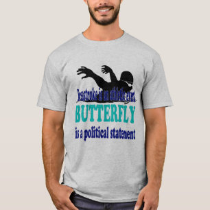 Camiseta de natación con mariposa masculina