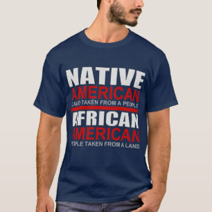 Camiseta de nativos estadounidenses y afroamerican