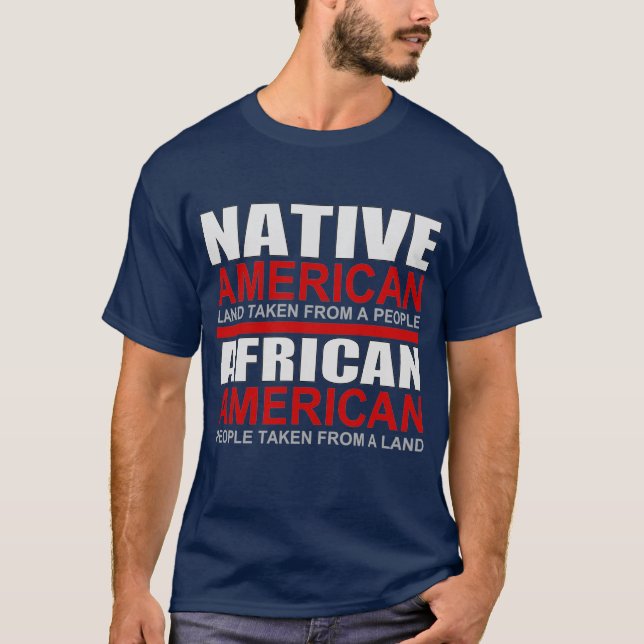Camiseta de nativos estadounidenses y afroamerican (Anverso)