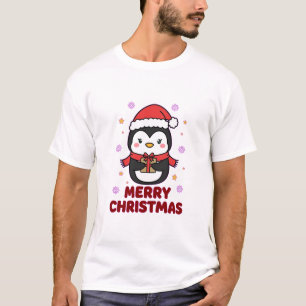 Camiseta de Navidad Alegre Pingüino Lindo Invierno