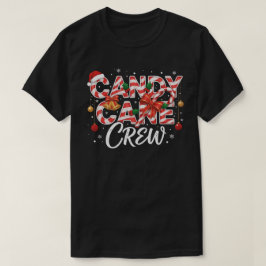 Camiseta de Navidad Candy Cane Crew – Rojo Festivo