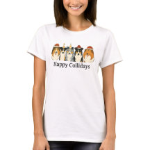 camiseta de Navidad Collie