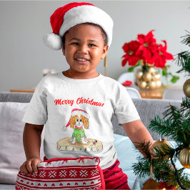 Camiseta de Navidad con Cavalier King Charles Span