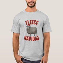 Camiseta de Navidad con oveja y juego de palabras 