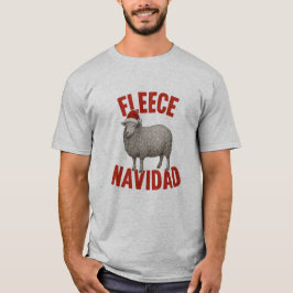 Camiseta de Navidad con oveja y juego de palabras 
