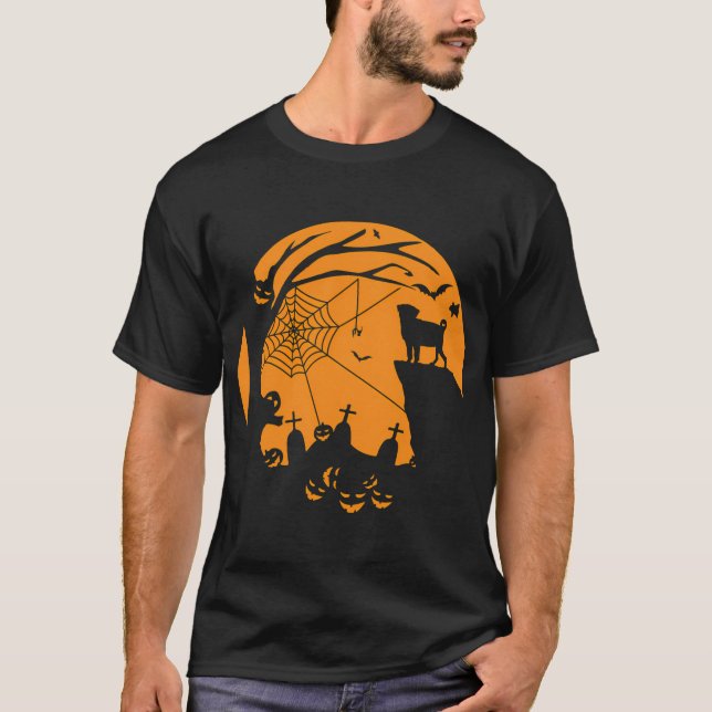 Camiseta de Navidad con perro Pug en bolsillo (Anverso)