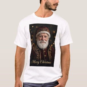 Camiseta de Navidad con retrato de Santa