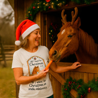 Camiseta de Navidad de Caballo de Pareja Divertida