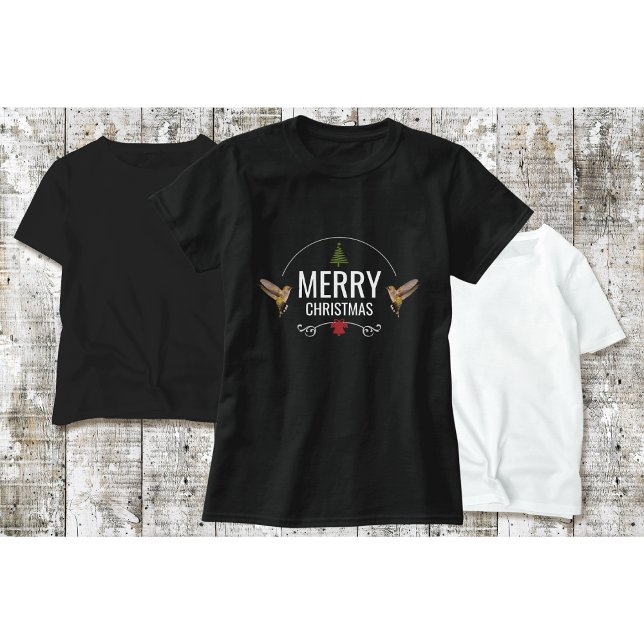 Camiseta de Navidad de Colibrí Negra (Subido por el creador)