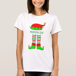 Camiseta de Navidad de elfo de mamá linda y modern