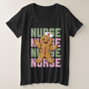 Camiseta de Navidad de Enfermera de Pan de Jengibr