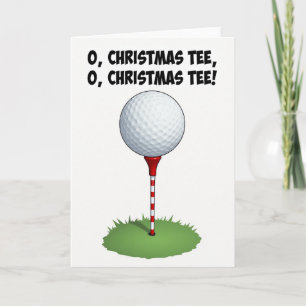 Camiseta de Navidad de Golf Tarjeta de Pun