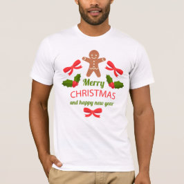 Camiseta de Navidad de la familia de pan de jengib