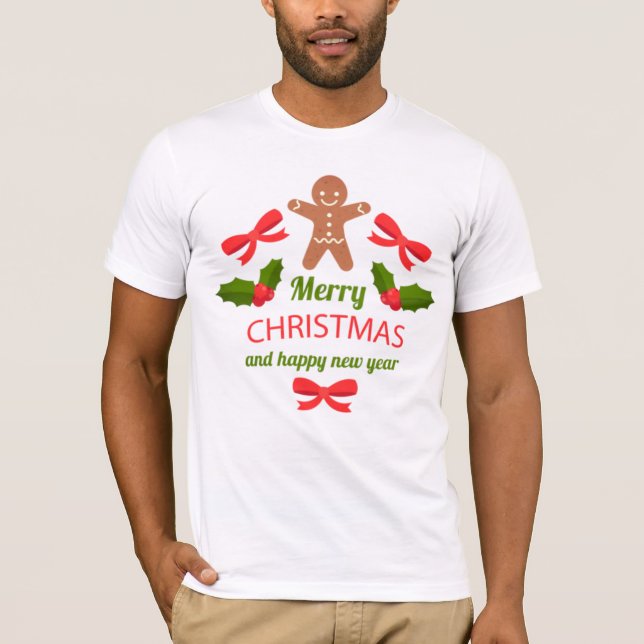 Camiseta de Navidad de la familia de pan de jengib (Anverso)