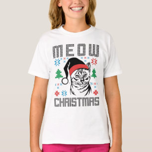 Camiseta de Navidad de Mamá Gato Lindo Divertido G