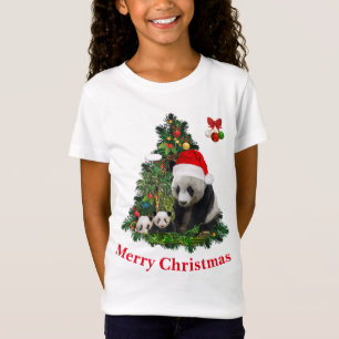 Camiseta de Navidad de osos panda