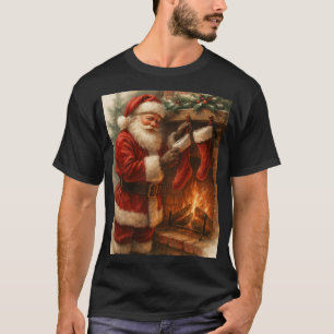 Camiseta de Navidad de Papá Noel Vintage junto a l