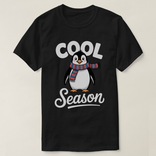 Camiseta de Navidad de Pingüino de Temporada Fría (Diseño del anverso)