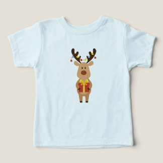 Camiseta de Navidad de Reno Adorable para Niños Pe