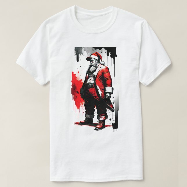 Camiseta de Navidad de Santa Claus Ink (Diseño del anverso)