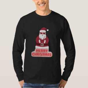Camiseta de Navidad de Santa Hipster Cool