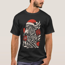 Camiseta de Navidad del cacatúa tribal festivo