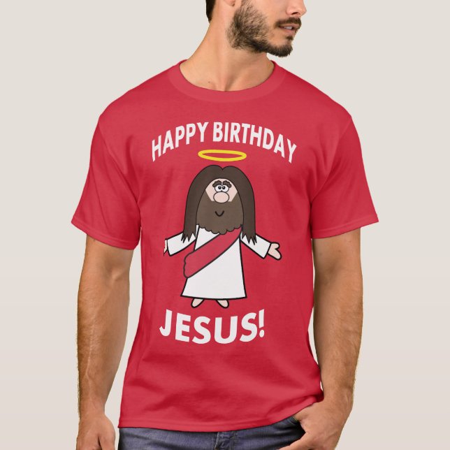 Camiseta de Navidad del navidad de Jesús del feliz (Anverso)