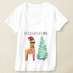 Camiseta de Navidad Fa lla lla lla llama