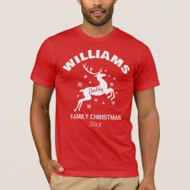 Camiseta de Navidad Familia Reno de Papá Invierno
