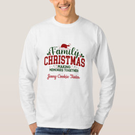 Camiseta de Navidad familiar con nombre