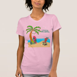 Camiseta de Navidad Feliz en la Playa