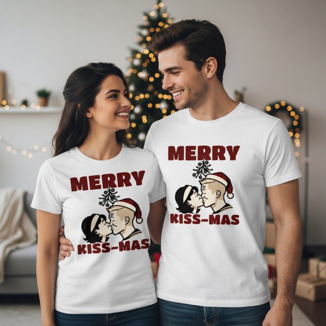 Camiseta de Navidad Feliz Kiss-Mas (Subido por el creador)