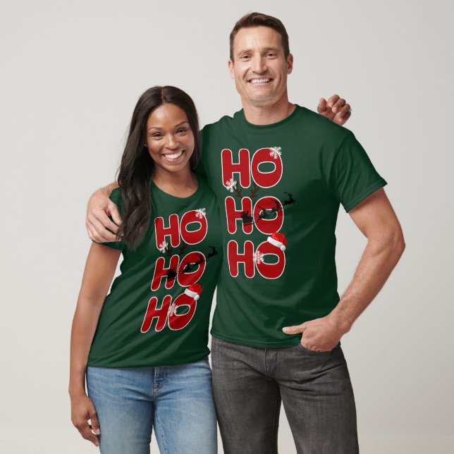 Camiseta de Navidad HO HO HO (Unisexo)