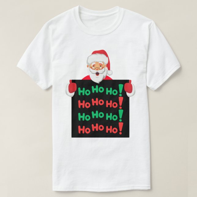 Camiseta de Navidad HoHoHo (Diseño del anverso)