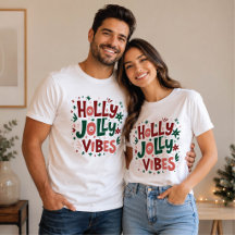 Camiseta de Navidad Holly Jolly Vibes