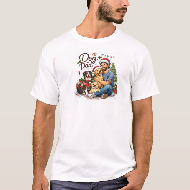 Camiseta de Navidad Mágica para Papá Perro – Diver (Anverso)
