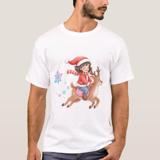 Camiseta de Navidad Magical Reindeer Ride.