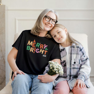Camiseta de Navidad moderna para mujeres: Alegre y