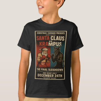 Camiseta de Navidad Noche de Lucha de Santa vs Kra