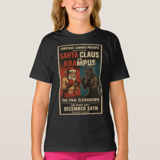 Camiseta de Navidad Noche de Lucha de Santa vs Kra