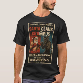Camiseta de Navidad Noche de Lucha de Santa vs Kra