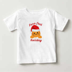 Camiseta de Navidad para bebé de gato lindo Purr‑f